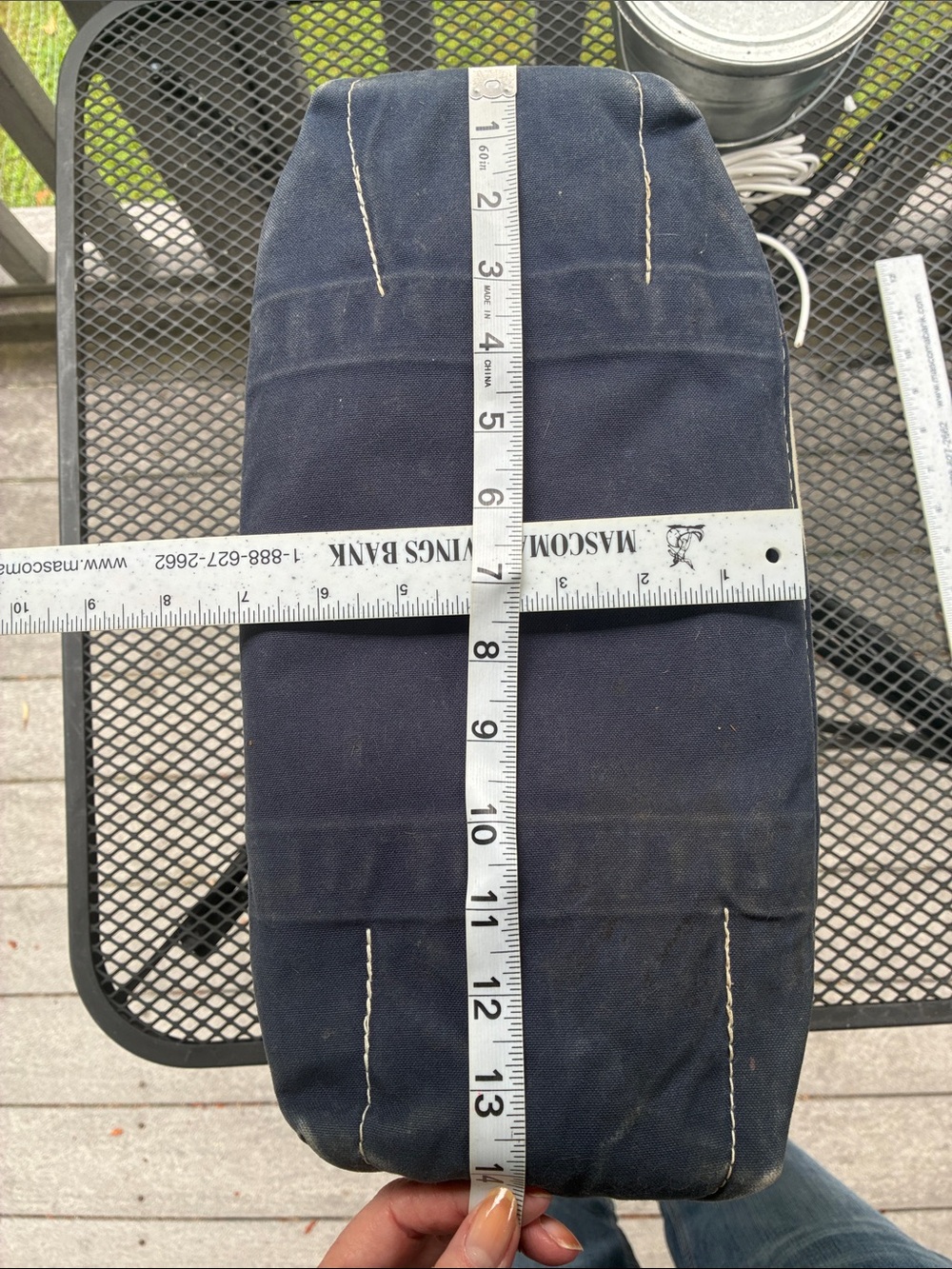 Vintage 90s L.L. Bean Boat and Tote Distressed Medium Cream Blue Made in USA - Picture 17 of 17